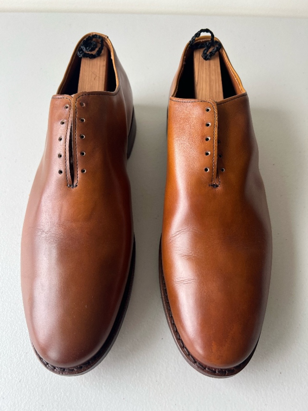 Allen Edmonds Maclennan Shoes Mens Size 10 E Brown Leather Wholecut Oxford USA